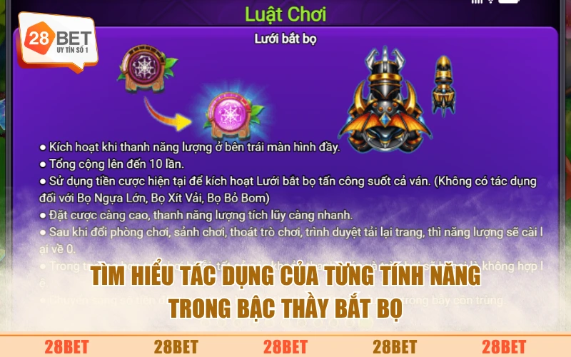 Tìm hiểu tác dụng của từng tính năng trong Bậc Thầy Bắt Bọ